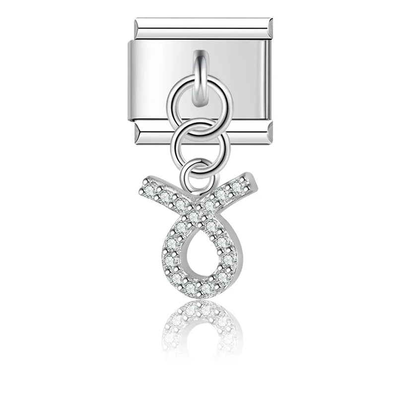 Charm Zodiaque CZ Pendant - DJ1871 Silver 1