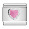 Charm Cœur Rose et Argent — photo du produit