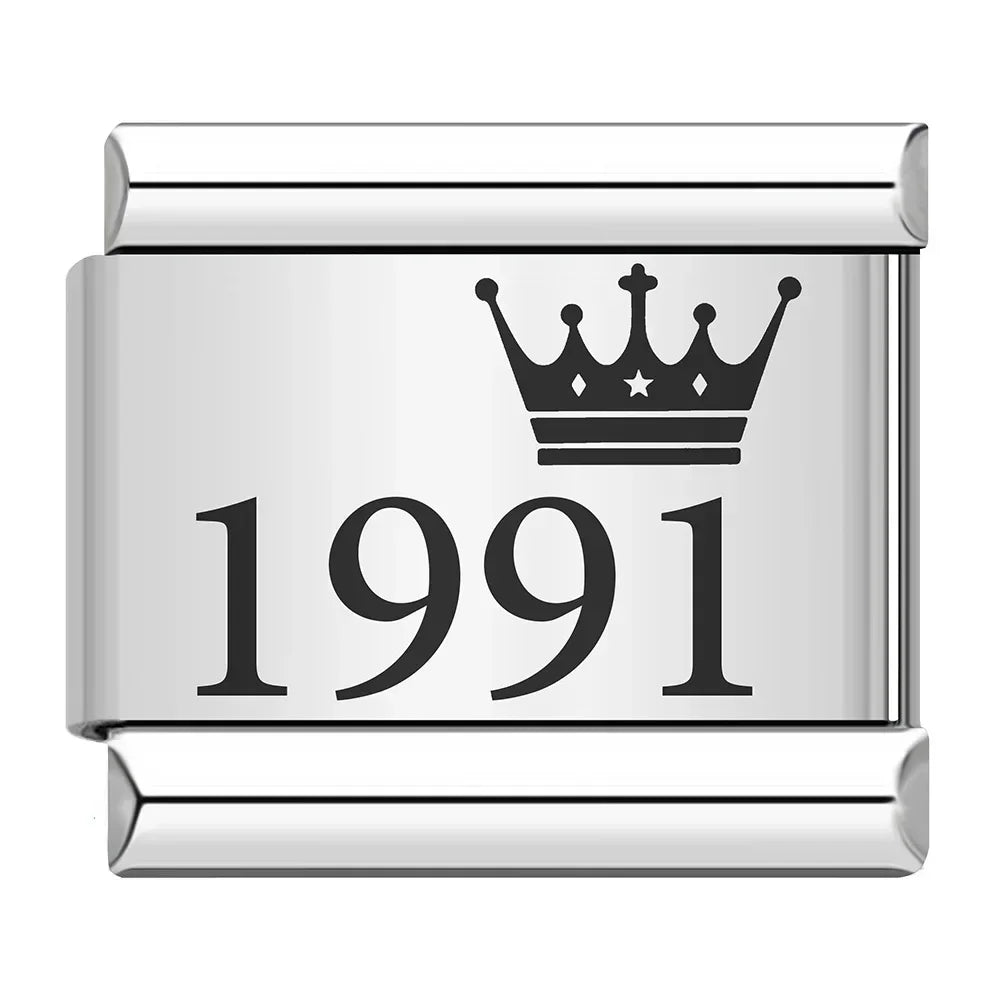 Birth Year Charm Collection — 9mm Italian Bracelet