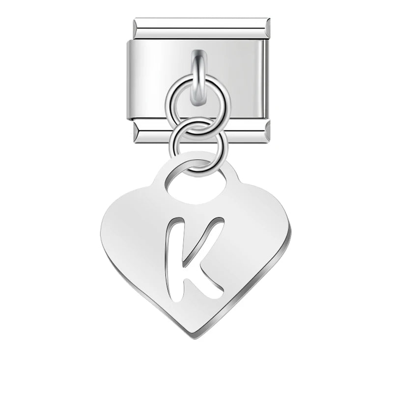 Pastel Letter Charm Collection — 9mm Italian Bracelet