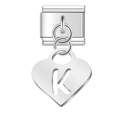 Pastel Letter Charm Collection — 9mm Italian Bracelet