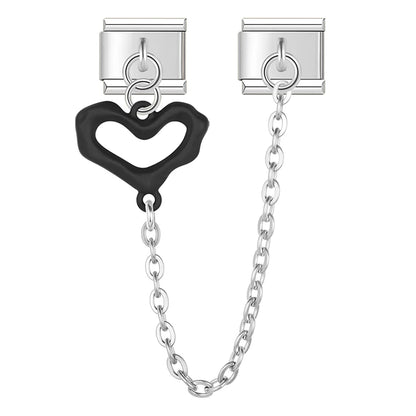 Heart Love Chain Charm Collection — 9mm Italian Bracelet