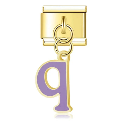 Colorful Lowercase Letter Charm Collection — 9mm Italian Bracelet