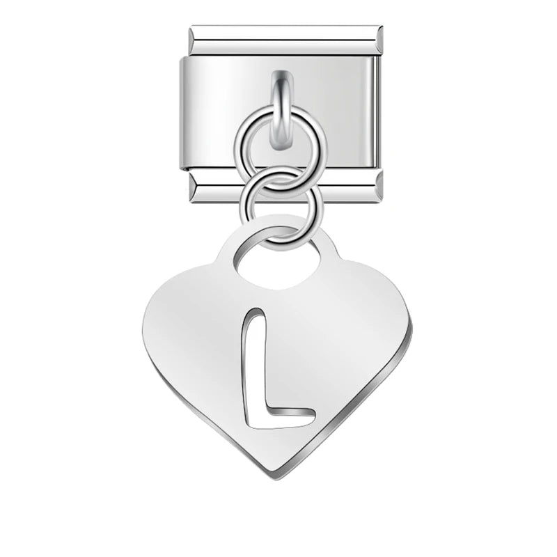 Pastel Letter Charm Collection — 9mm Italian Bracelet