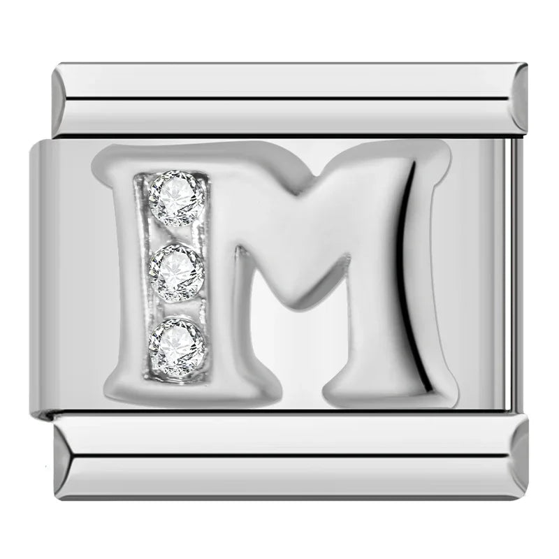 Silver Letter Charm Collection Vol. 2 — 9mm Italian Bracelet