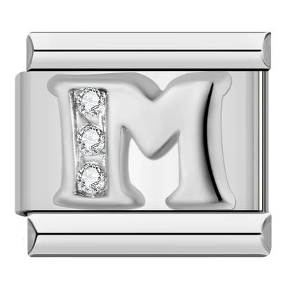 Silver Letter Charm Collection Vol. 2 — 9mm Italian Bracelet