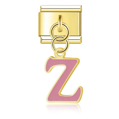 Colorful Lowercase Letter Charm Collection — 9mm Italian Bracelet