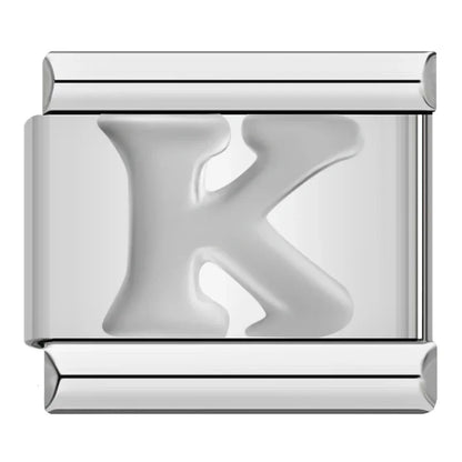 Silver Letter Charm Collection — 9mm Italian Bracelet