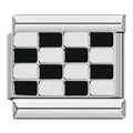 Charm Iconique Damier Noir et Blanc — photo du produit