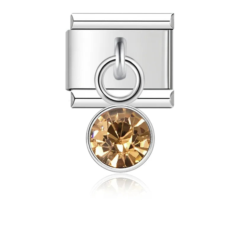 Birthstone Month Charm Collection — 9mm Italian Bracelet