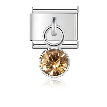 Birthstone Month Charm Collection — 9mm Italian Bracelet