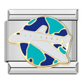 Charm Avion Blanc sur Globe Bleu — Voyage II — photo du produit