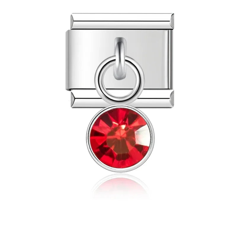 Birthstone Month Charm Collection — 9mm Italian Bracelet