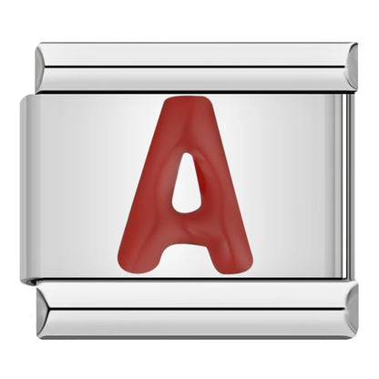 Red Letter Charm Collection — 9mm Italian Bracelet