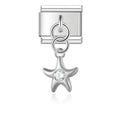 Charm pendentif Étoile Argentée et Cristal — photo du produit