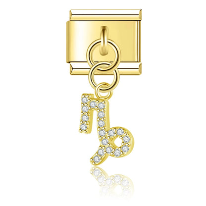 Zodiac Dangle Charm — 9mm Italian Bracelet
