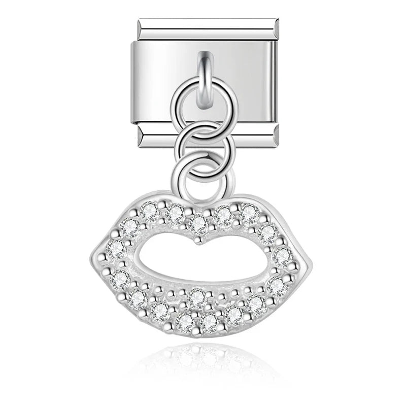 Charm Cœur et Lèvres CZ - DJ1383 NO 10