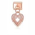 Charm pendentif Cœur Géométrique Rose Doré — photo du produit