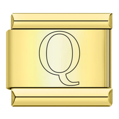 Gold Letter Charm Collection Vol. 2 — 9mm Italian Bracelet