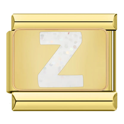 Gold Letter Charm Collection — 9mm Italian Bracelet