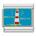 Charm Phare Rouge sur Fond Bleu — photo du produit