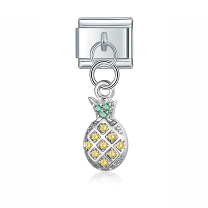 Mushroom & Fruit Charm Collection — 9mm Italian Bracelet