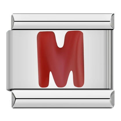 Red Letter Charm Collection — 9mm Italian Bracelet
