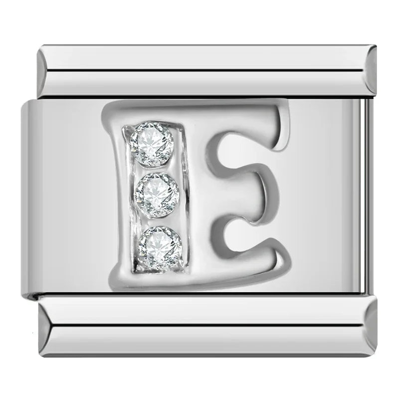 Silver Letter Charm Collection Vol. 2 — 9mm Italian Bracelet