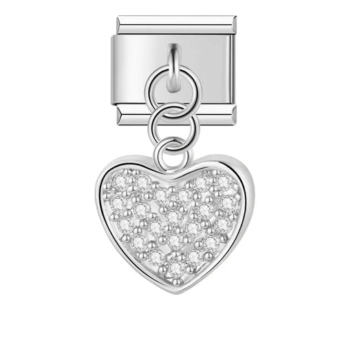 Charm Cœur CZ Romantique - I
