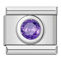 Charm Cristal Violet Argenté — photo du produit