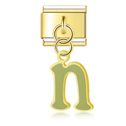 Colorful Lowercase Letter Charm Collection — 9mm Italian Bracelet