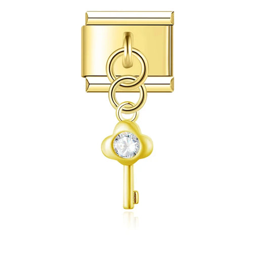 Charm Lune, Cadenas et Planète Dorés - DJ1560 NO 14