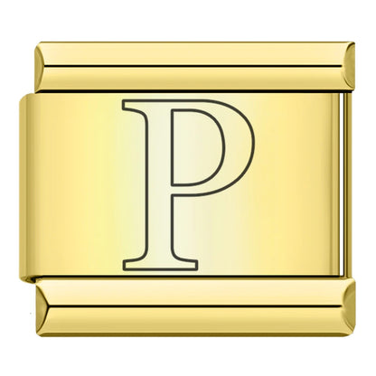 Gold Letter Charm Collection Vol. 2 — 9mm Italian Bracelet