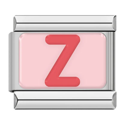 Red Colorful Letter Charm Collection — 9mm Italian Bracelet