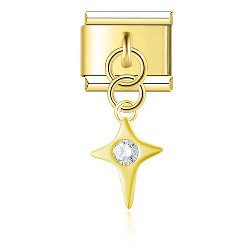 Charm Lune, Cadenas et Planète Dorés - DJ1560 NO 13