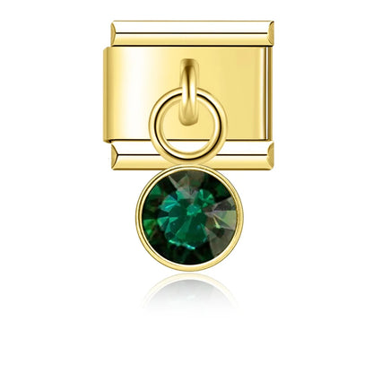 CZ Birthstone Charm Collection — 9mm Italian Bracelet