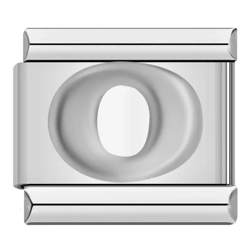 Silver Letter Charm Collection — 9mm Italian Bracelet