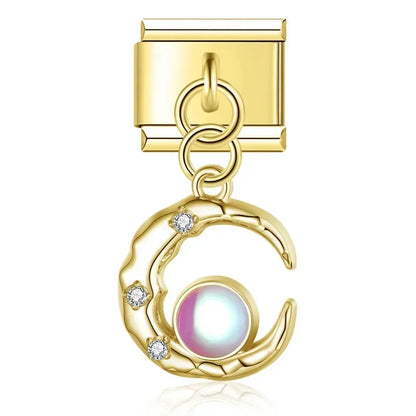 Cross Heart Crown Charm Collection — 9mm Italian Bracelet