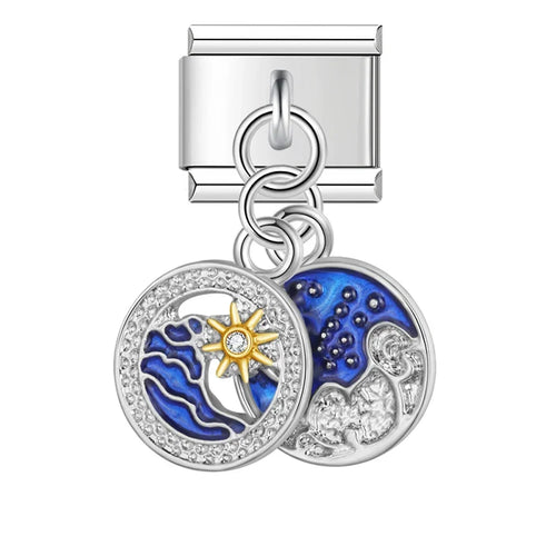 Charm Lune, Fleur et Papillon - DJ1412 NO 1