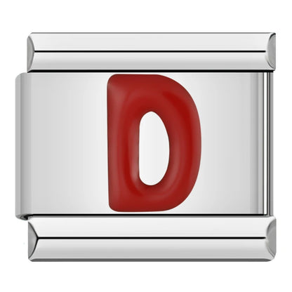 Red Letter Charm Collection — 9mm Italian Bracelet