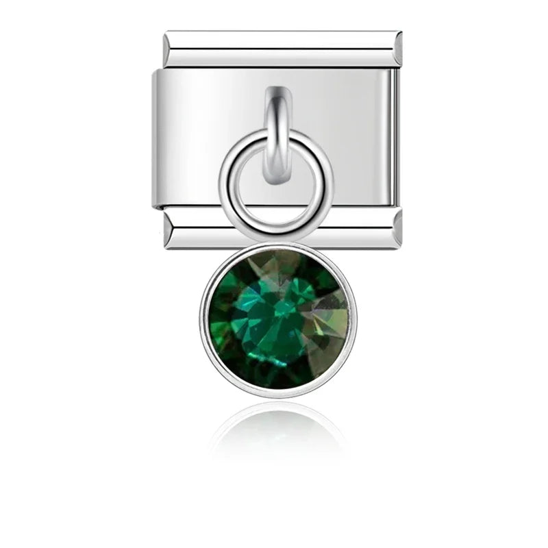 Birthstone Month Charm Collection — 9mm Italian Bracelet