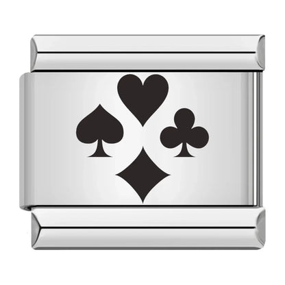 Poker & Casino Charm Collection — 9mm Italian Bracelet