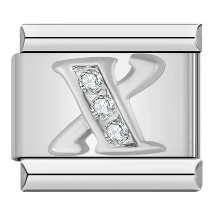Silver Letter Charm Collection Vol. 2 — 9mm Italian Bracelet