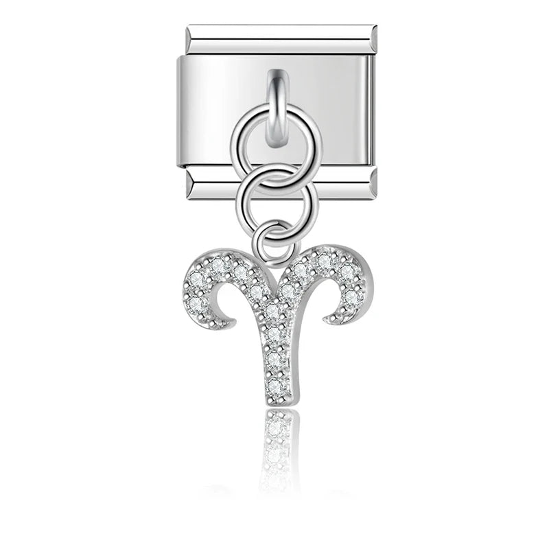 Charm Zodiaque CZ Pendant - DJ1871 Silver 9