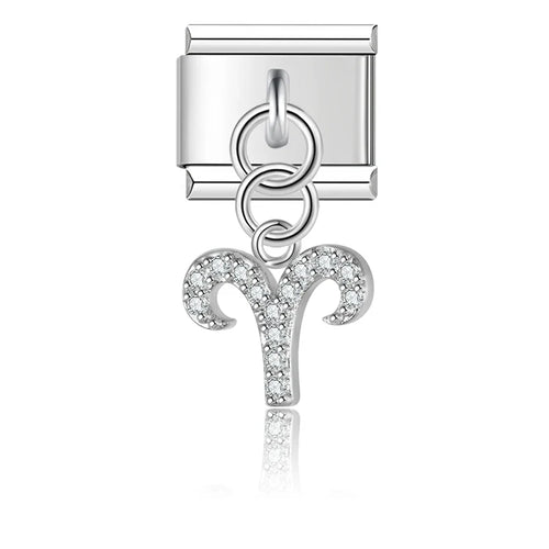 Charm Zodiaque CZ Pendant - DJ1871 Silver 9