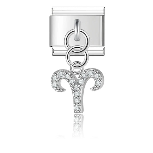 Charm Zodiaque CZ Pendant - DJ1871 Silver 9