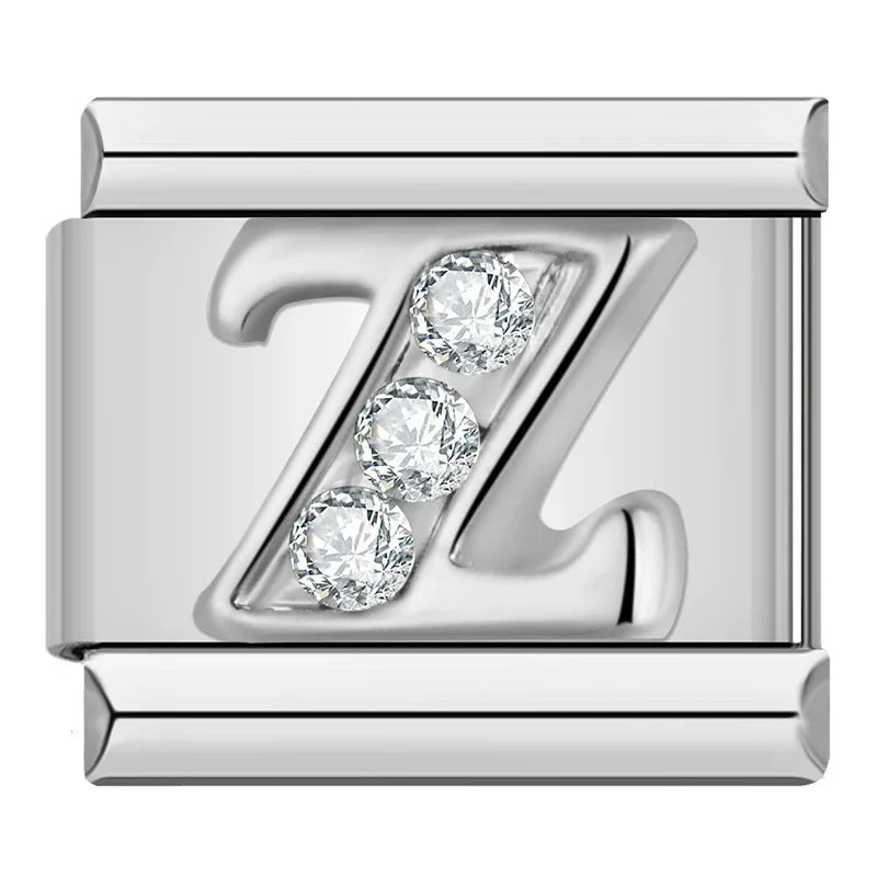 Silver Letter Charm Collection Vol. 2 — 9mm Italian Bracelet