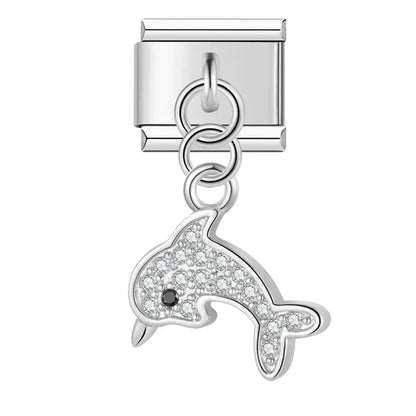 Whimsical CZ Charm Collection — 9mm Italian Bracelet