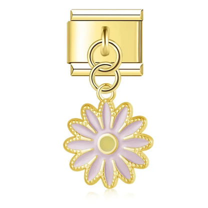 Daisy Flower Charm Collection — 9mm Italian Bracelet