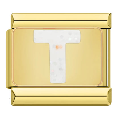 Gold Letter Charm Collection — 9mm Italian Bracelet